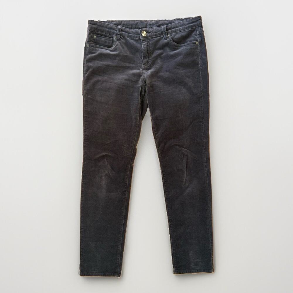 KUT From The Kloth Diana Corduroy Pants Womens Size 14 Gray Slim Stretch Fall